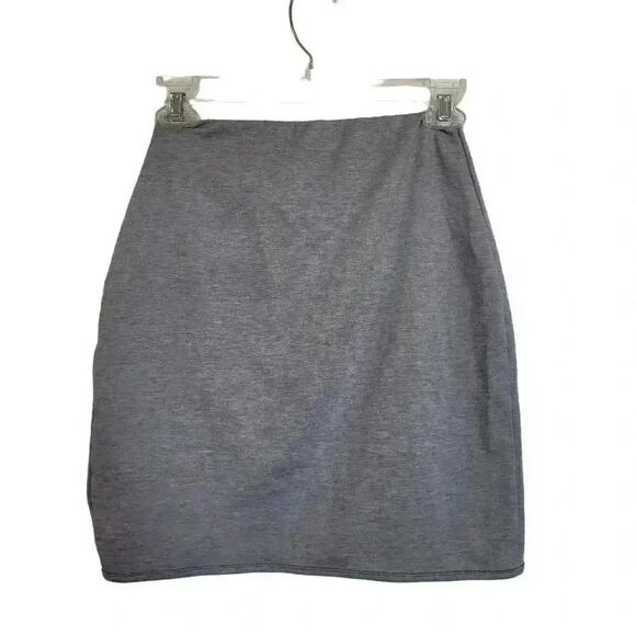 Missguided Women's Heather Gray Cotton/Poly/Spandex Stretchy Knit Scalloped Hem - Picture 5 of 8